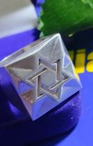 Anel Estrela de Davi Prata 950 Peso 16 Gramas Topo 20 mm