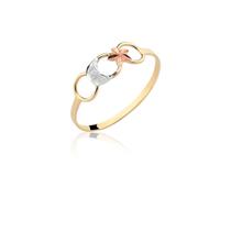 Anel Estrela E Lua Ouro Colorido Puro 18k Três Cores A300 Anel Estrela E Lua Ouro Colorido Puro 18k Três Cores A300