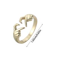 Anel europeu e americano romântico mãos que coração anel geométrico de palmeira gesto de amor casal moda anel