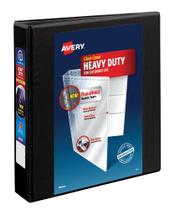 Anel EZD Binder Avery Heavy-Duty de 3 anéis de 1,5 polegadas preto
