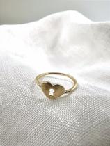 Anel Falange Locked heart - Banhado a Ouro Anel Falange Locked heart - Banhado a Ouro