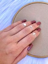 Anel falange lua - semijoia prata