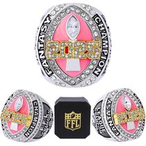 Anel Fantasy Football Championship Noblehead 2025 em ouro e prata