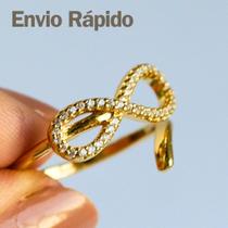 Anel Feminino Ajustável Infinito Ouro banhado Antialérgico Envio Rápido