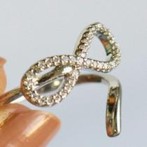 Anel Feminino Ajustável Infinito Prata Antialérgico Envio Rápido Anel Feminino Ajustável Infinito Prata Antialérgico Envio Rápido