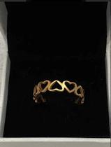 Anel Feminino Coração Banhado A Ouro 18k Luxo Anel Feminino Coração Banhado A Ouro 18k Luxo