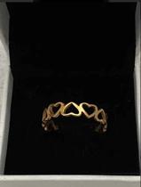 Anel Feminino Coração Banhado A Ouro 18k Luxo Anel Feminino Coração Banhado A Ouro 18k Luxo