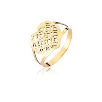 Anel feminino coração chapa vazado ouro 10k maciço GM551 Anel feminino coração chapa vazado ouro 10k maciço GM551