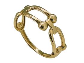 Anel Feminino Corrente, Em Ouro 18K0,750