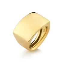 Anel Feminino de Chapa Polido em Ouro 18K