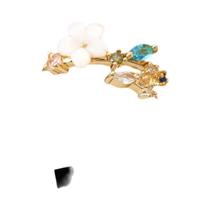 Anel Feminino De Moda Com Flor, Micro Zircônia Incrustada, Design Personalizado De Joia Delicada E