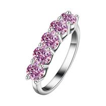 Anel Feminino De Moissanite Branco Dourado 4mm 1.5CT Cor D, Aliança De Casamento Em Prata Esterlina Anel Feminino De Moissanite Branco Dourado 4mm 1.5CT Cor D, Aliança De Casamento Em Prata Esterlina