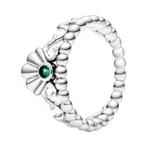 Anel Feminino De Prata 925 Com Coração Floral Sol E Lua Para Festas De Casamento Joia Delicada