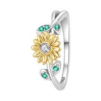 Anel Feminino De Prata Esterlina 925 Com Tulipa, Lótus, Borboleta E Vaga-lume Joia Romântica Para