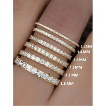 Anel Feminino De Prata Esterlina 925 Com Zircônia 1.4MM 1.6MM 1.8MM Joia Fina Para Noivado E Anel Feminino De Prata Esterlina 925 Com Zircônia 1.4MM 1.6MM 1.8MM Joia Fina Para Noivado E