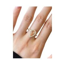 Anel Feminino De Prata Esterlina 925 Com Zircônia Em Formato De Gota Para Uso Diário, Noivado,