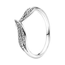 Anel Feminino De Prata Esterlina 925 CZ, Coroa, Coração, Flor, Asa, Joias Finas Brilhantes, Presente