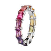 Anel Feminino De Zircônia Cúbica Dourada Brilhante Em 5 Cores, Estiloso Para Uso Diário, Presente De Anel Feminino De Zircônia Cúbica Dourada Brilhante Em 5 Cores, Estiloso Para Uso Diário, Presente De