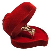 Anel Feminino Dourado Geometrico Estilo Moderno + Caixa Anel Feminino Dourado Geometrico Estilo Moderno + Caixa