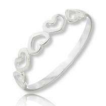 Anel Feminino Elo Coração Amor Delicado Prata Legitima Anel Feminino Elo Coração Amor Delicado Prata Legitima