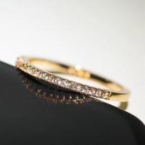 Anel Feminino Em 3 Cores Com Zircônia Cúbica Brilhante, Presente Delicado De Aniversário, Joias De