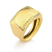 Anel Feminino em Ouro 18k Aro Confort Trabalhado