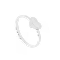Anel Feminino Em Prata 925 Coração Cheio Delicado