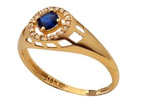 Anel Feminino Estilo Formatura Em Ouro 18K Anel Feminino Estilo Formatura Em Ouro 18K