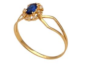 Anel Feminino Estilo Formatura Em Ouro 18K Anel Feminino Estilo Formatura Em Ouro 18K