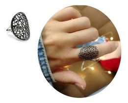 Anel Feminino Indiano Vazado Prata 925 Boho Chic