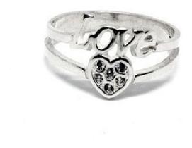 Anel Feminino Love Coração Com Marcassitas Prata 925 Maciça Anel Feminino Love Coração Com Marcassitas Prata 925 Maciça
