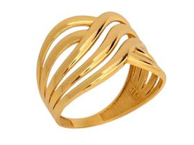 Anel Feminino Lussuoso, Em Ouro 18K0,750 Anel Feminino Lussuoso, Em Ouro 18K0,750