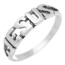 Anel Feminino Prata 950 Formato Jesus Moderno
