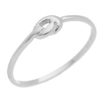 Anel Feminino Prata 950 Nó Moderno Luxuoso Autentico