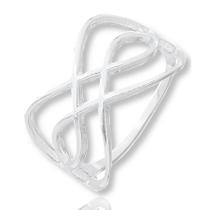 Anel Feminino Prata Duplo Infinito Transado Delicado Anel Feminino Prata Duplo Infinito Transado Delicado