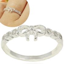 Anel Feminino Prata Legitima Laço Pedra Zirconia Anel Feminino Prata Legitima Laço Pedra Zirconia