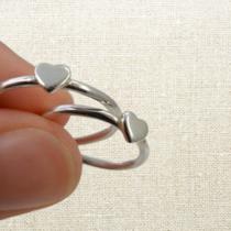 Anel Feminino Solitário Coração Aço Inox Prateado