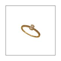 Anel Feminino Solitário Pedra Oval Banhado a Ouro 18K - Anel de Compromisso - Semijoia - Anel Feminino Solitário Pedra Oval Banhado a Ouro 18K - Anel de Compromisso - Semijoia -