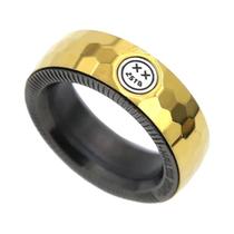 Anel Fidget Spinner de Aço Inoxidável - Ajustável e com Design de Catraca