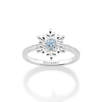 Anel Floco De Neve Prata 925 com Zircônia Rommanel 810347 Anel Floco De Neve Prata 925 com Zircônia Rommanel 810347