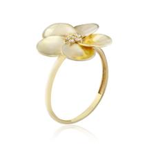 Anel Flor com 7 Diamantes em Ouro 18K Anel Flor com 7 Diamantes em Ouro 18K