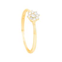 Anel Flor com Diamantes e Brilhantes em Ouro 18K - AU14412