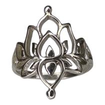 Anel Flor de Lótus Prata 925