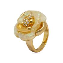 Anel Flor Strass e Resina AN1454 Anel Flor Strass e Resina AN1454