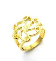 Anel Flor Vazada Banho Ouro 18k 2665 Anel Flor Vazada Banho Ouro 18k 2665