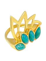 Anel Flourish Howalita Verde Tam 17 Anel Flourish Howalita Verde Tam 17