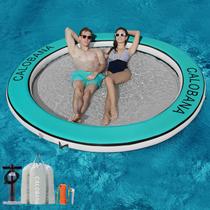 Anel flutuante inflável Water Hammock Island de 8 pés para adultos