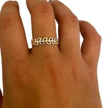 Anel Folha Vazada de Prata 925 Anel Folha Vazada de Prata 925