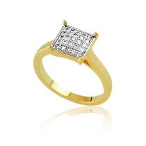 Anel Folheado A Ouro Com Microzircônias Anel Folheado A Ouro Com Microzircônias