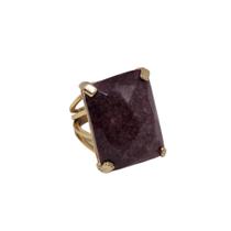 Anel folheado a ouro com pedra quartzo aro 21 Anel folheado a ouro com pedra quartzo aro 21